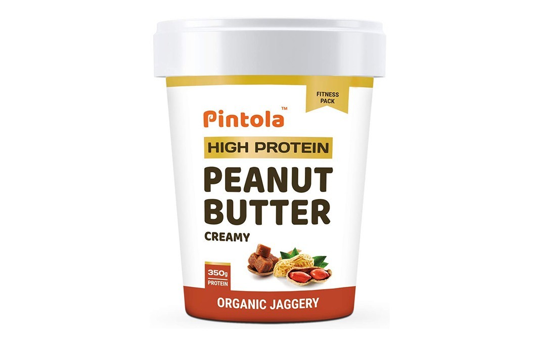 Pintola High Protein Peanut Butter Creamy Organic Jaggery   Jar  1 kilogram